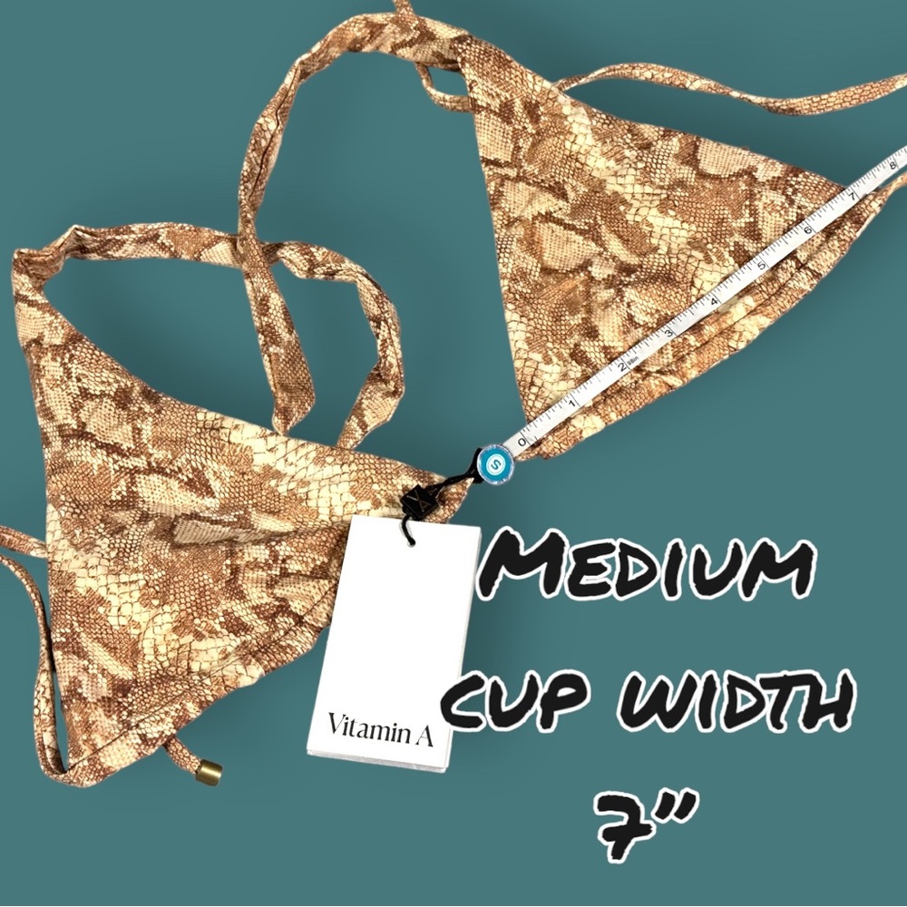 🎉 HOST PICK! 🎉NWT Vitamin A Milana Tie Side Top In Sand Snake. Various Sizes - Picture 11 of 14